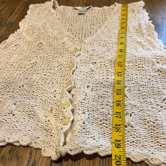 Vintage Ballinger Gold Knit Silk Vest – Size S - Picture 4 of 8